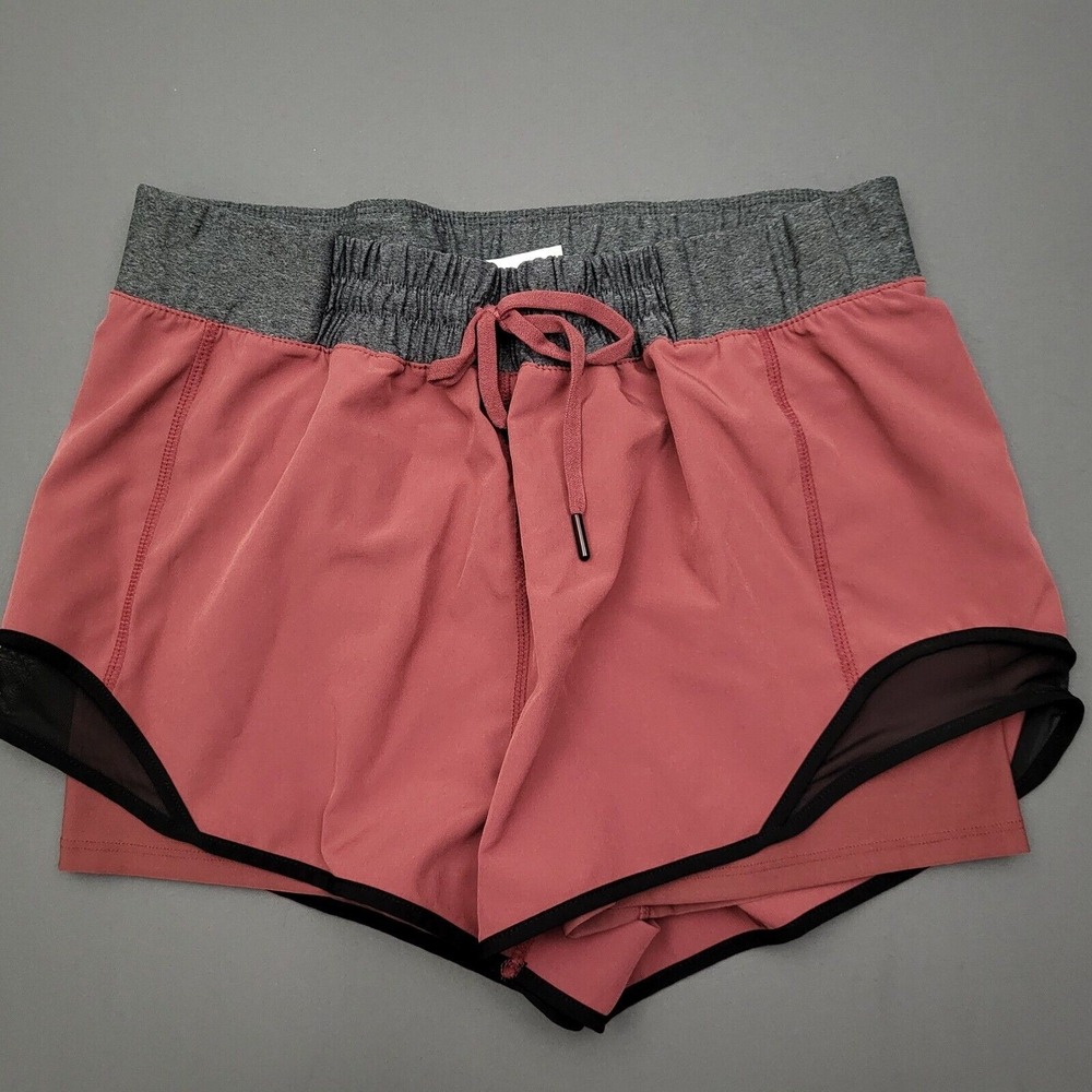 MPG Sport Womens 2-in-1 Running Shorts Mauve Pink Gray Size Medium‎ RN88201